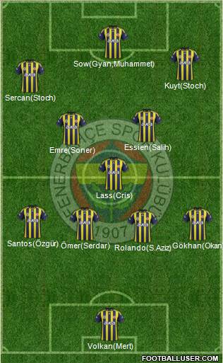 Fenerbahçe SK Formation 2012