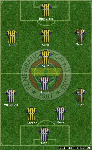 Fenerbahçe SK Formation 2012