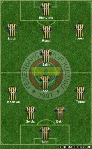 Fenerbahçe SK Formation 2012