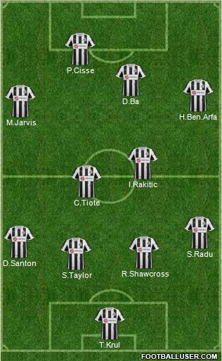 Newcastle United Formation 2012