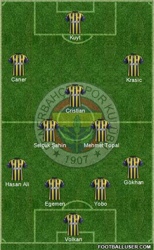 Fenerbahçe SK Formation 2012