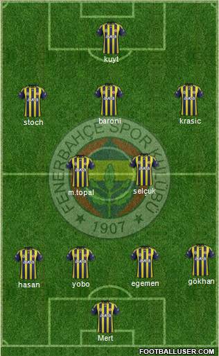 Fenerbahçe SK Formation 2012
