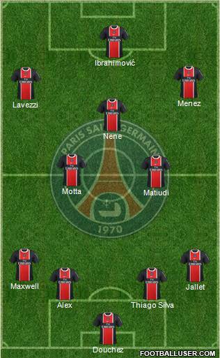 Paris Saint-Germain Formation 2012