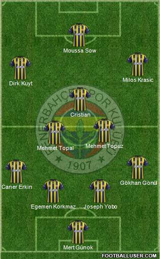 Fenerbahçe SK Formation 2012
