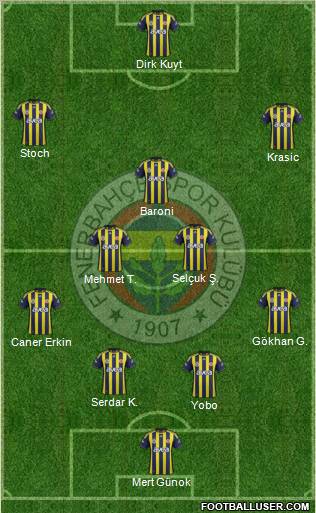 Fenerbahçe SK Formation 2012