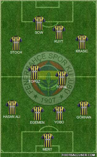 Fenerbahçe SK Formation 2012