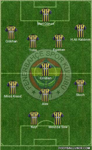 Fenerbahçe SK Formation 2012