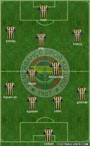 Fenerbahçe SK Formation 2012