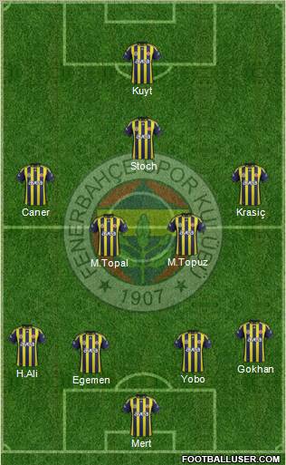 Fenerbahçe SK Formation 2012