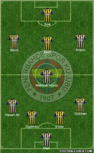 Fenerbahçe SK Formation 2012