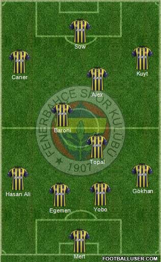 Fenerbahçe SK Formation 2012