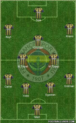 Fenerbahçe SK Formation 2012