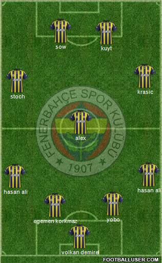 Fenerbahçe SK Formation 2012