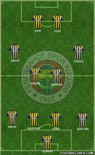 Fenerbahçe SK Formation 2012