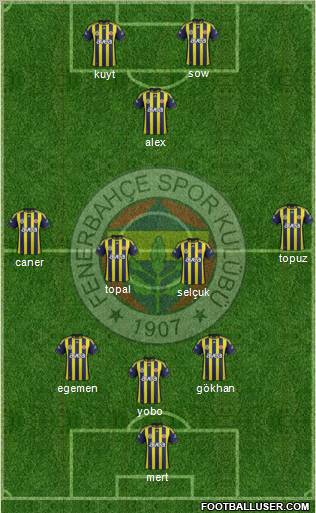 Fenerbahçe SK Formation 2012