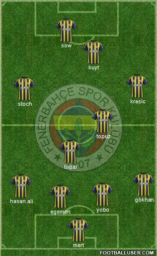 Fenerbahçe SK Formation 2012
