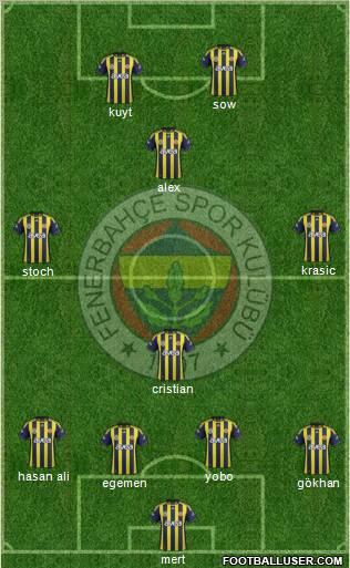 Fenerbahçe SK Formation 2012
