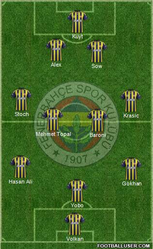 Fenerbahçe SK Formation 2012
