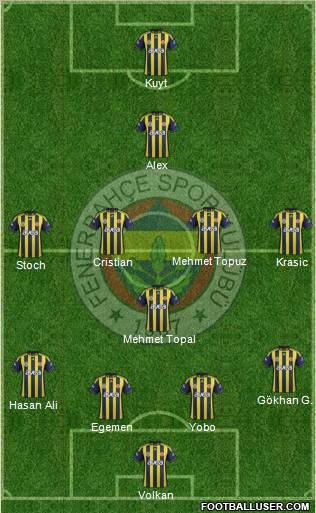 Fenerbahçe SK Formation 2012