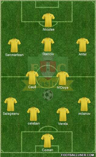 FC Vaslui Formation 2012