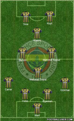 Fenerbahçe SK Formation 2012