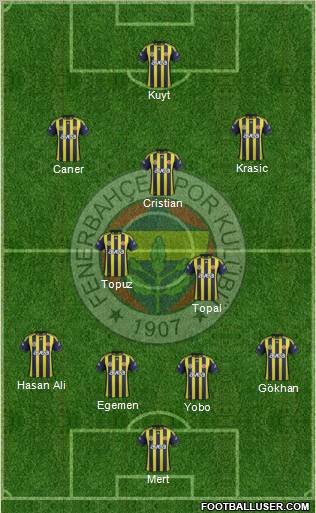 Fenerbahçe SK Formation 2012