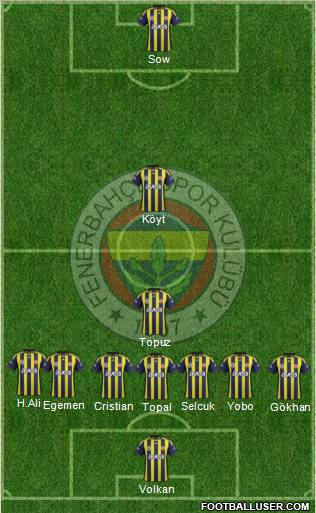 Fenerbahçe SK Formation 2012