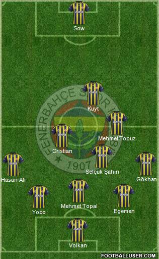 Fenerbahçe SK Formation 2012