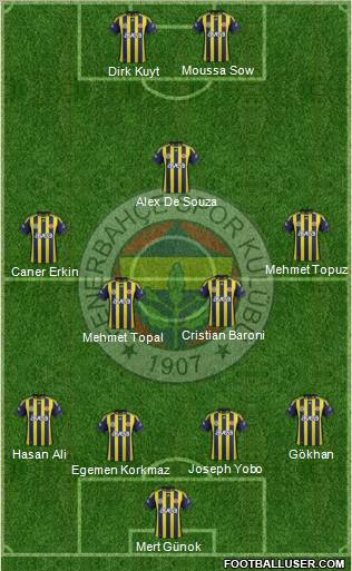 Fenerbahçe SK Formation 2012
