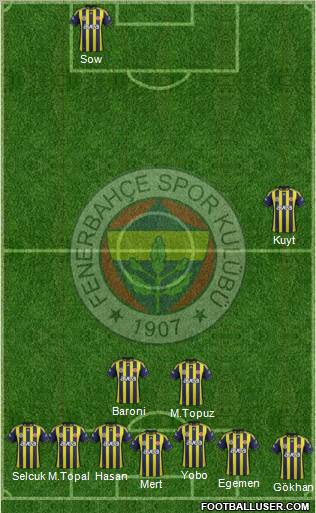 Fenerbahçe SK Formation 2012