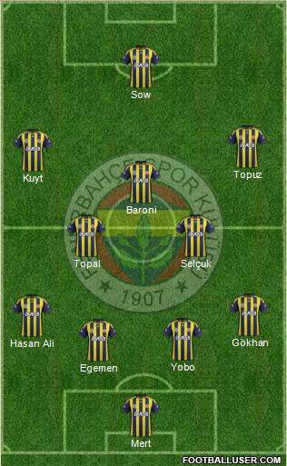 Fenerbahçe SK Formation 2012