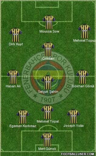 Fenerbahçe SK Formation 2012