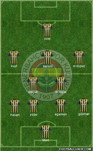 Fenerbahçe SK Formation 2012