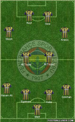 Fenerbahçe SK Formation 2012