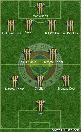Fenerbahçe SK Formation 2012