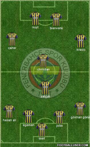 Fenerbahçe SK Formation 2012