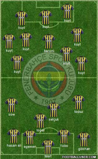 Fenerbahçe SK Formation 2012
