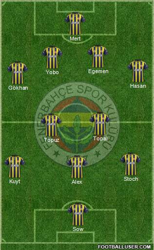 Fenerbahçe SK Formation 2012