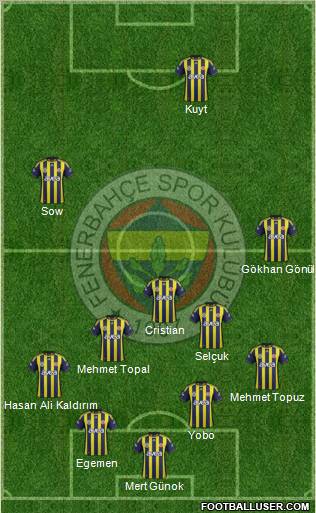 Fenerbahçe SK Formation 2012