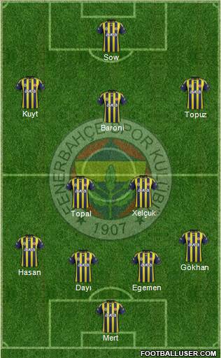 Fenerbahçe SK Formation 2012