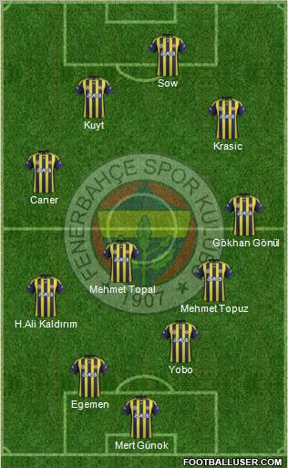 Fenerbahçe SK Formation 2012