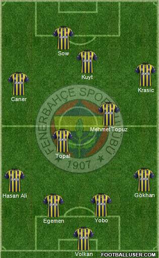 Fenerbahçe SK Formation 2012