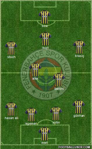 Fenerbahçe SK Formation 2012