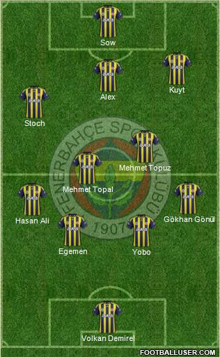 Fenerbahçe SK Formation 2012