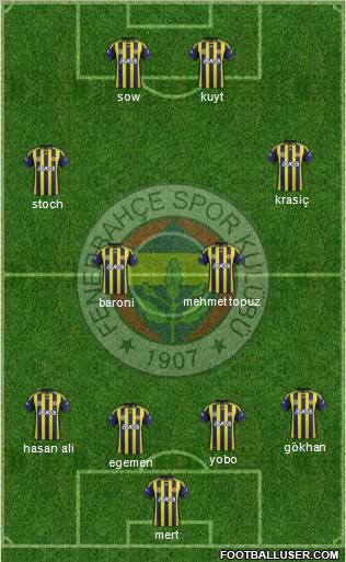 Fenerbahçe SK Formation 2012