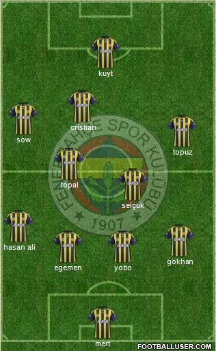 Fenerbahçe SK Formation 2012