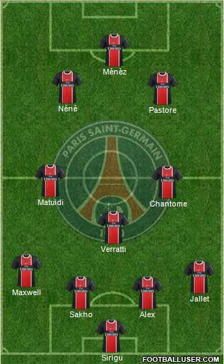 Paris Saint-Germain Formation 2012