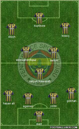 Fenerbahçe SK Formation 2012