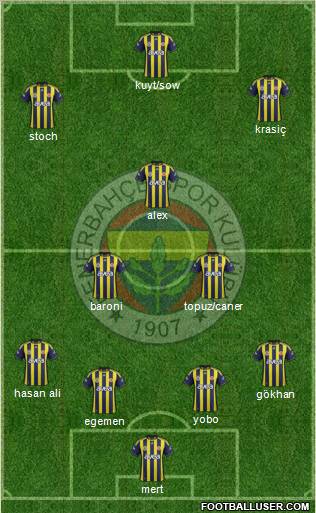 Fenerbahçe SK Formation 2012