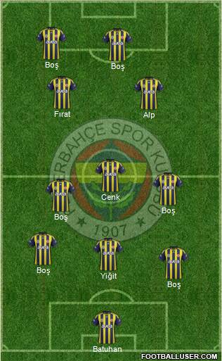Fenerbahçe SK Formation 2012